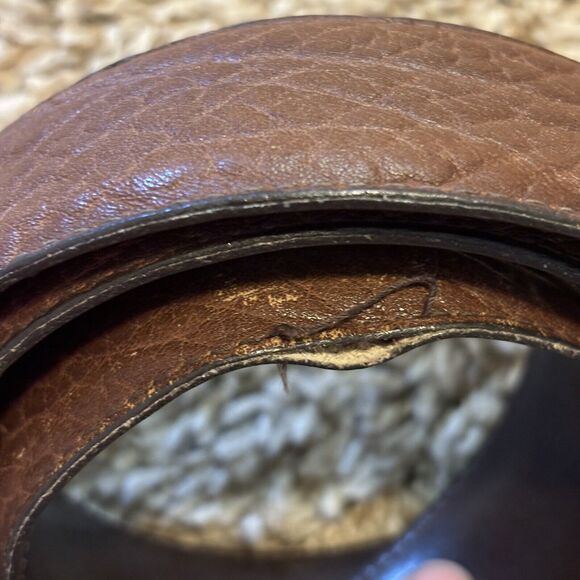 RALPH LAUREN BROWN LEATHER BELT 34" Capsule Normcore Minimalist Classic Corpcor - Picture 7 of 7